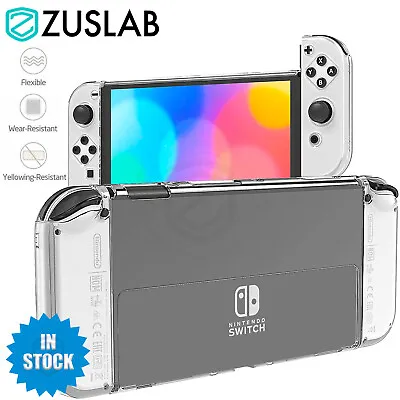 $16.95 • Buy For Nintendo Switch OLED 2021 Case Zuslab Clear Slim Soft Shockproof Cover