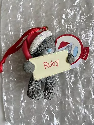 Me To You Tatty Teddy Ruby Christmas Tree Resin Ornament BNWT • £2.49