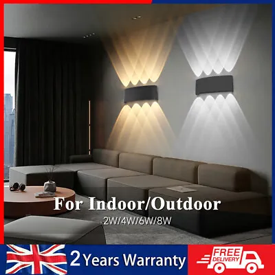 £6.59 • Buy Modern LED Wall Lights Lighting Outdoor Indoor Wall Lamp Up Down Wall Lighting