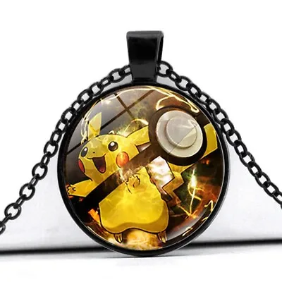 £3.99 • Buy Pokemon Black Necklace Pendant Jewellery Accessories - Pikachu