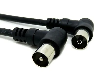 £2.79 • Buy 1.5M Right Angle Angled TV Aerial Cable Lead Male To Female Plug To Socket