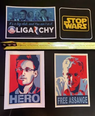 Jimmy Dore Stickers Anti War Lot Of 4 #FREE ASSANGE Oligarchy Obama Clinton Bush • $86.86