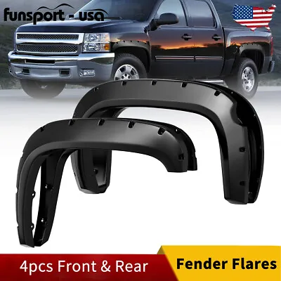 Fender Flares For 07-13 Chevy Silverado 1500 Pocket Rivet Bolt Style 69  5.8 Ft • $82.99