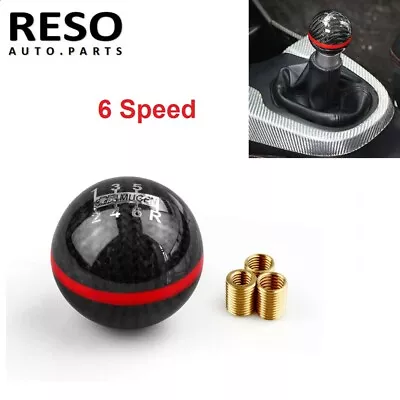 6 Speed Manual Gear Shift Knob For Honda Acura Toyota Carbon Fiber Mugen • $23.39