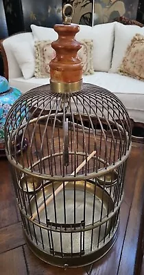 BRASS BIRD CAGE 22.5 H X 12  Diameter • $325