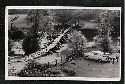 Tarr Steps 1950's ? RP Postcard ~ Exmoor ~ Devon ~ SUPER IMAGE • £1.50