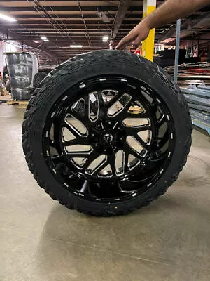 22x12 Fuel D581 Triton Black Wheels Rim 35  MT Tires 6x5.5 Toyota Tacoma 4Runner • $3514.05