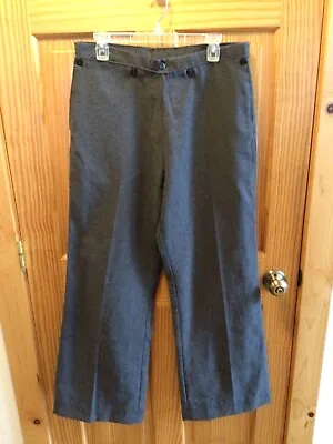 Amish Mennonite Hand Made Dk Gray 5-Btn Heavyweight Pants W33 EUC Plain Clothing • $14.99