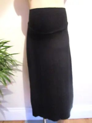 Moda Maternity Black Jersey A-line Midi Skirt Size 12 • £6