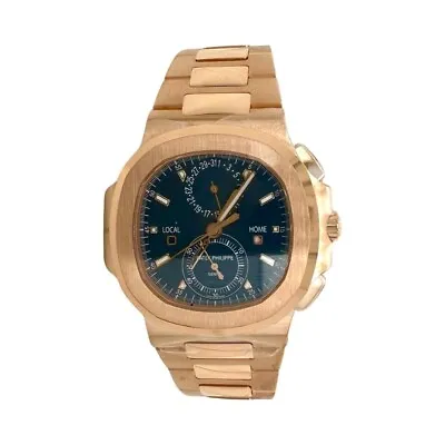 NEW Patek Philippe Nautilus  5990/1R Blue Dial 18k Rose Gold Watch (P-198) • $299500