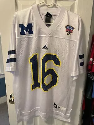 Michigan Wolverines Football Adidas Men’s White Sugar Bowl Jersey Size Medium • $50