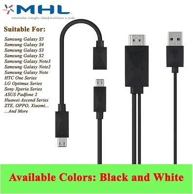 MHL Micro USB 5-pin 11 Pin To HDMI 1080P HD Media TV HDTV Cable Adapter Cord AU • $11.24