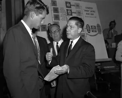 Jimmy Hoffa And Robert Kennedy Union Labor Leader Poster 8x10 PHOTO PRINT • $6.98