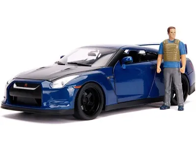 JADA FAST & FURIOUS 2009 NISSAN GT-R R35 1/18 With LIGHTS & BRIAN FIGURE 31142 • $65