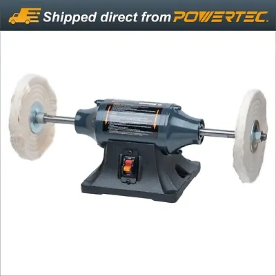 POWERTEC BF800 8-Inch Bench Buffer And Polisher Heavy Duty W/ 5/8 Arbor 1/2HP M • $159.99