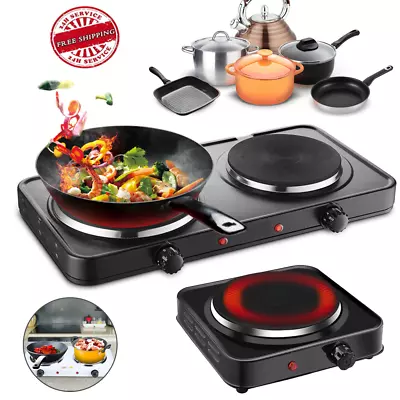 Electric Hot Plate Cooker Single Double Hob Portable Table Top Hob Kitchen Stove • £14.99