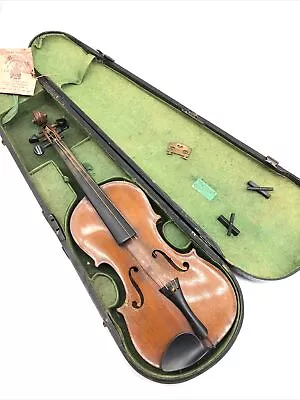 Antique/Vintage  1/2 Size Violin Unbranded In Wooden Case No Bow • $11.50