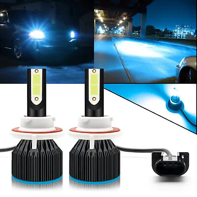 9008 H13 Blue COB LED Headlight Bulbs Conversion Kit Hi/Lo Beam W/ Fan Headlamp • $12.20