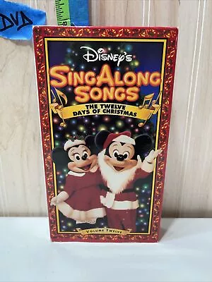 Walt Disneys Sing Along Songs The Twelve Days Of Christmas VHS Tape Home Video • $5