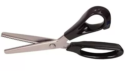 Fabric Pinking Shears Craft Scissors，Serrated Scalloped Stainless Steel Handl... • $14.32