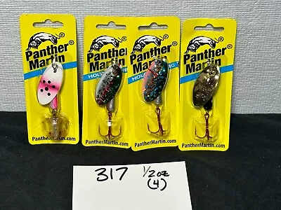 4 Fishing Lures - Panther Martin Mixed 1/2 Oz Size 15  (Comb. Ship = +1 • $10.50