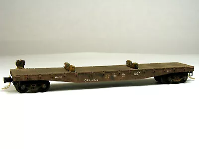 Conrail Extensively Weathered Flat Car W/ Load Supports MTL# 45130 Rd# 715528 • $19.99