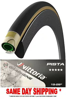 Vittoria Pista Tubular G+ 700 X 19 Black / Gum Side • $94.90