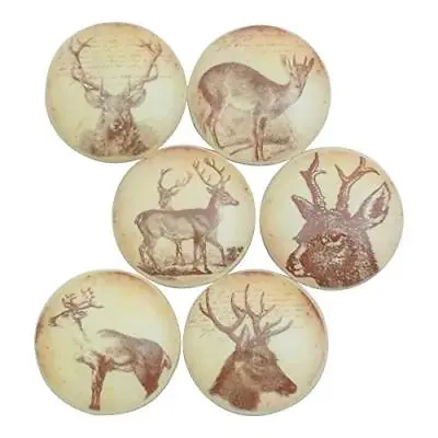 Set Of 6 Vintage Style Stag Deer Cabinet Knobs Drawer Knobs Cabin Decor • $30