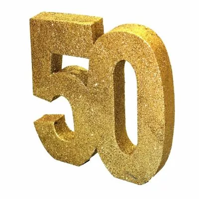 £7.80 • Buy 50th Birthday Black And Gold Confetti Party Tableware, Decorations, Balloons