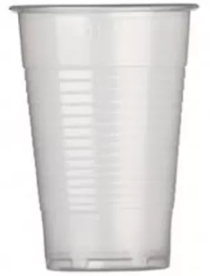 100x Small Plastic Disposable Cups Clear 7oz Party Cafe Catering Hot Cold Drink • £8.49