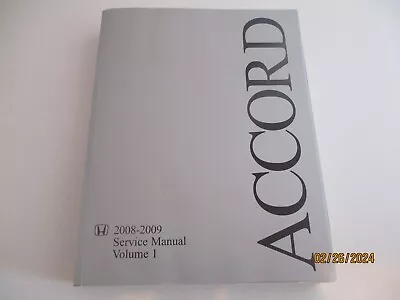 2008-'09 Honda Accord Service Manual Vol. 1. 1st Edition OEM Rare. Good  Cond. • $39.99