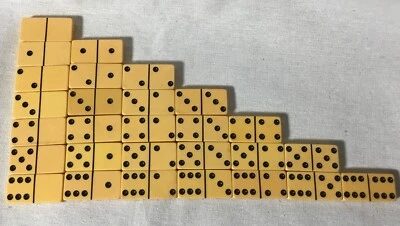 $22 • Buy Vintage Butterscotch Catalin Bakelite Domino 28 Piece Set Weighs 419grams
