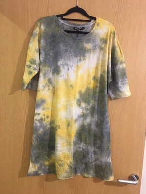 £5 • Buy Nasty Gal Yellow & Grey Tie Dye Acid Wash T-shirt Dress BNWT