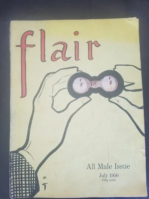 $15 • Buy VINTAGE Flair Magazine July 1950 All Male Issue Good Condition Embossed