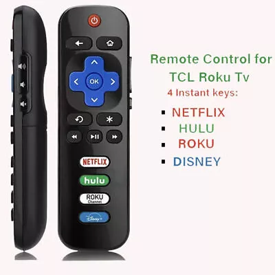 New RC280 Replace Remote Control For TCL TV With Netflix Hulu ROKU Disney+ Keys • $4.99