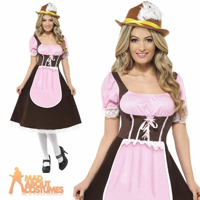 £31.99 • Buy Ladies Oktoberfest Costume Tavern Girl Bavarian Long Dress German Fancy Dress 