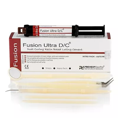 Fusion D/C Dental Cement Kit For Inlays/Onlays Veneers Crowns Bridges Posts • £38.99