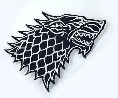 Game Of Thrones House Stark Direwolf Stark House Iron Sew On Embroidered Patch • £2.54