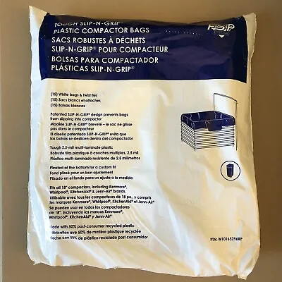  Whirlpool W10165296RP  Fit's 18 Inch Trash Compactor  ( 15 Bags  Plastic Bags ) • £24.13