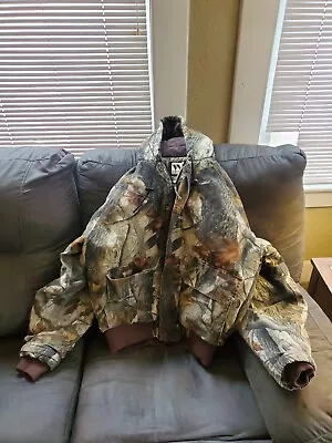 Vintage Walls Men's Size Large Full Zip Realtree Camoflague Hooded Jacket • $40