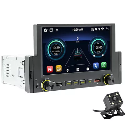 Single 1 DIN Car Stereo Radio Audio Navigation Wifi/GPS/USB/AUX Player W/Camera • $120.50