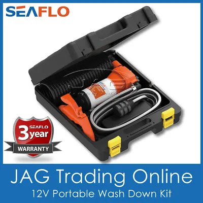 SEAFLO PORTABLE WASHDOWN PUMP KIT 12V 17LPM - Caravan/RV/Boat/Marine/Car/Creek • $186.61