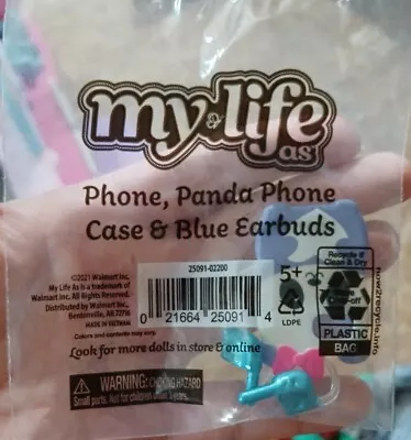 My Life As Accessory Phone Panda Phone Case & Blue Earbuds • $12.14
