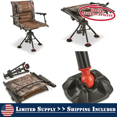 Bolderton 360 Comfort Swivel Hunting Chair W Armrests Mossy Oak Break-Up COUNTRY • $175.95