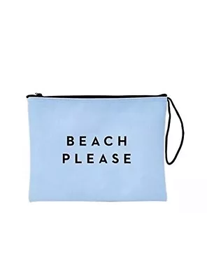 Milly Beach Please Blue Pouch Bag Water Resistant New & Sealed $45 • $35