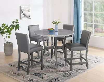 Judson 5 Piece Counter Height Table Set Grey • $512