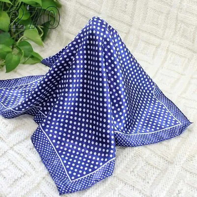 Vintage Elegant 50cm Silk Satin Feel Ladies Small Square Head/Neck Scarf 70 • $5.21