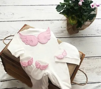 Newborn Baby Clothes Blanket Angel Wings Set Cupid Wings Set • £29.99