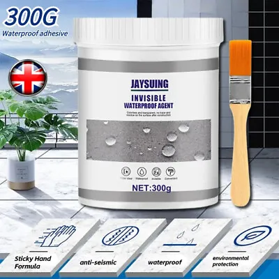 Paint & Seal Leak Fix Waterproof Insulating Invisable Sealant Gutter Pipes Roof • £10.98