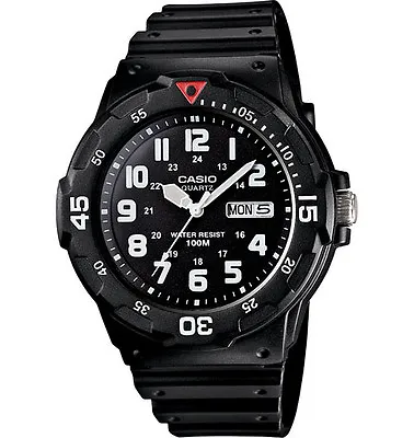 Casio MRW200H-1BV Analog Watch Black Resin Band Day/Date 100 Meter WR • $24.95